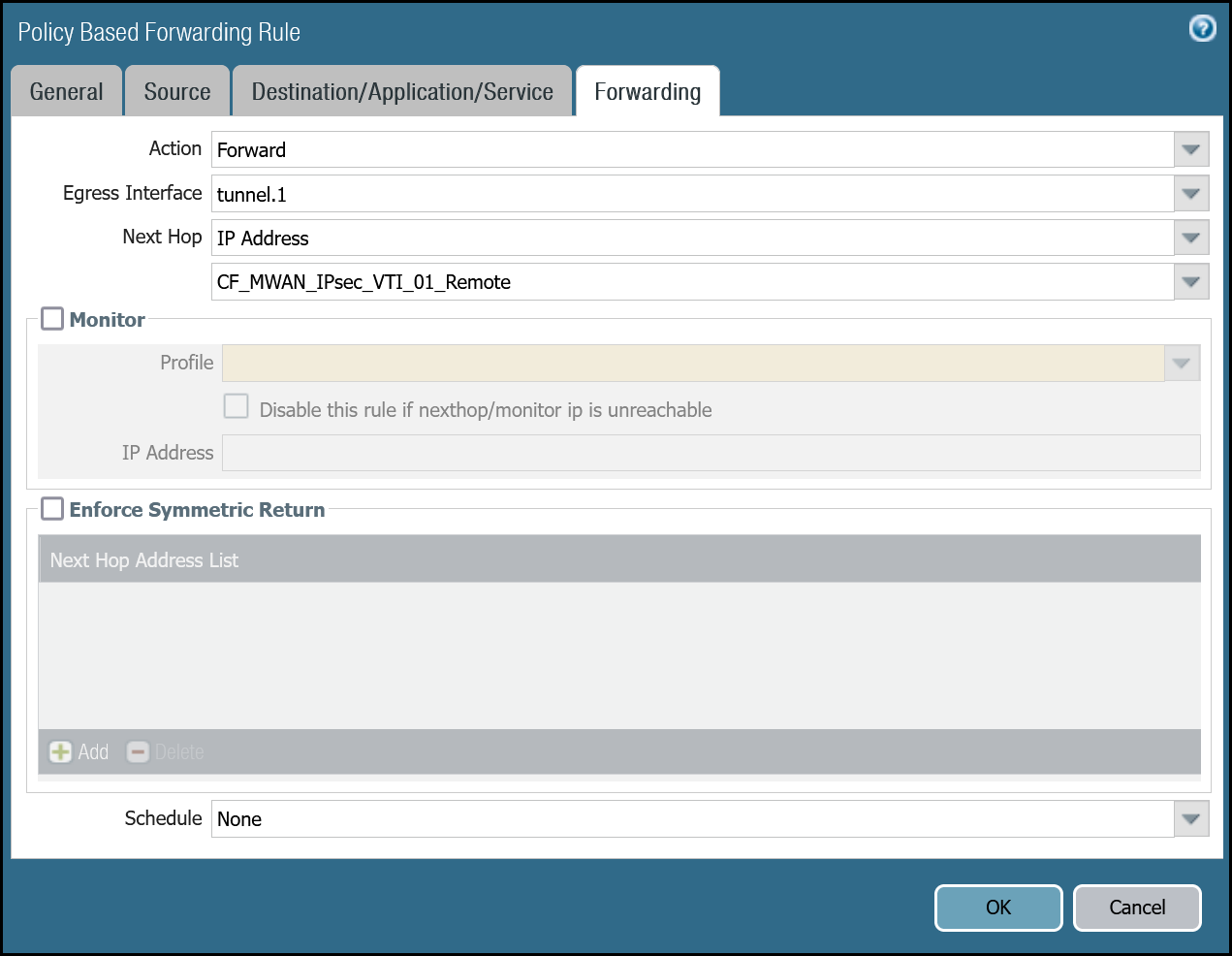 Bidirectional Health Checks via tunnel.1 - Forwarding